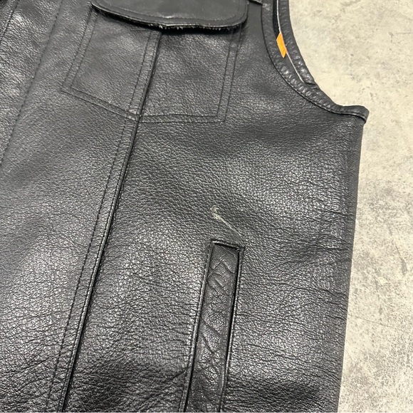 Milwaukee Leathers Mens Conceal Leather Biker Vest - Picture 3 of 8